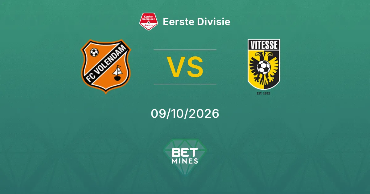 FC Volendam vs Vitesse Prediction: Match Preview and Analysis | Eerste Divisie 09-10-2026