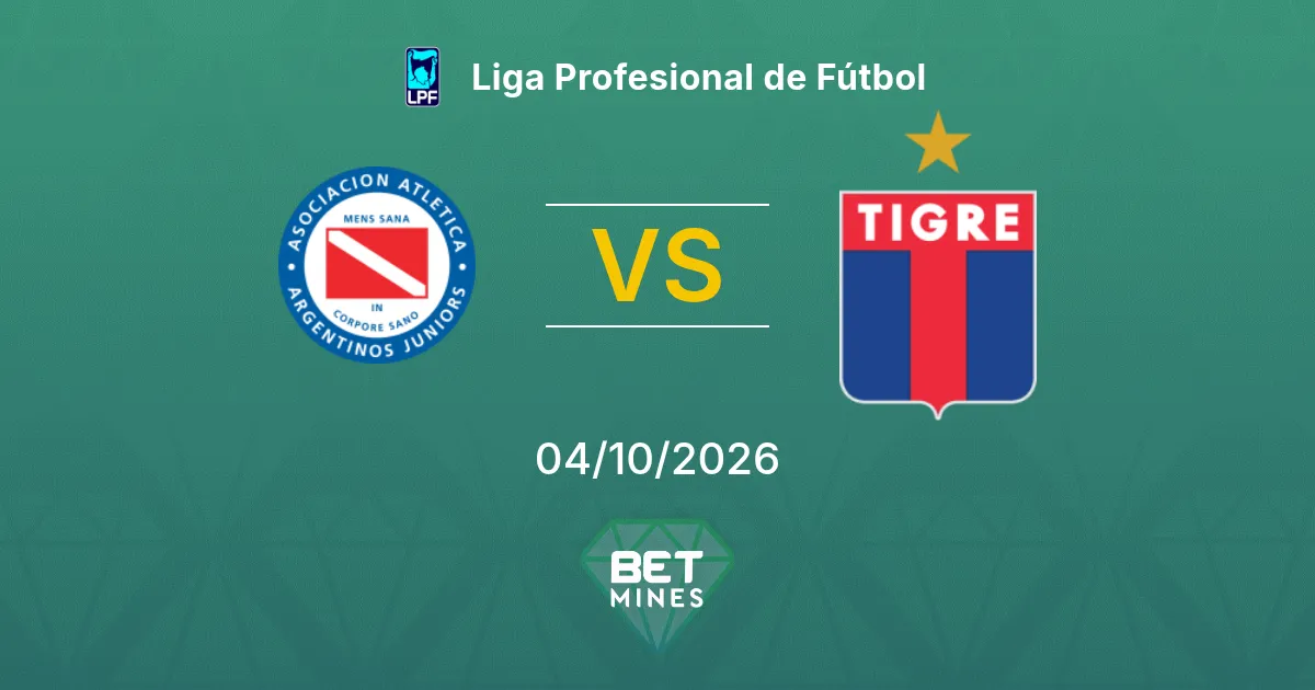 Argentinos Juniors x Tigre Palpite: prévia e análise da partida | Liga Profesional de Fútbol 04-10-2026