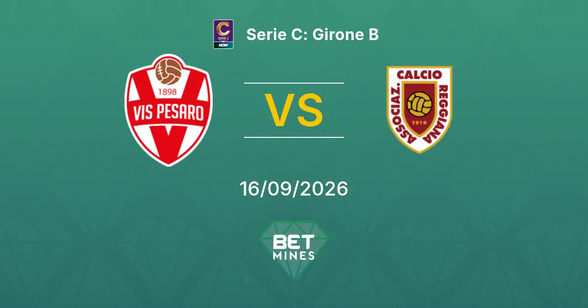 Pronostico Vis Pesaro vs Reggiana: Anteprima e analisi della partita | Serie C: Girone B 16-09-2026