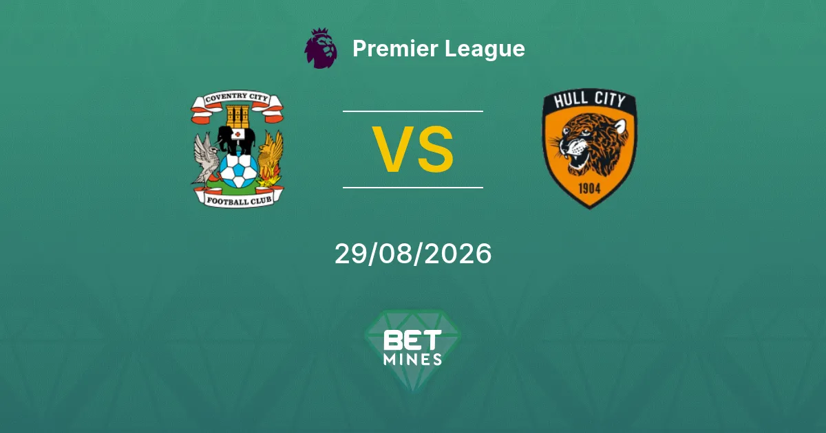 Palpite Coventry City x Hull City: Prévia e Análise da Partida | Premier League 29-08-2026