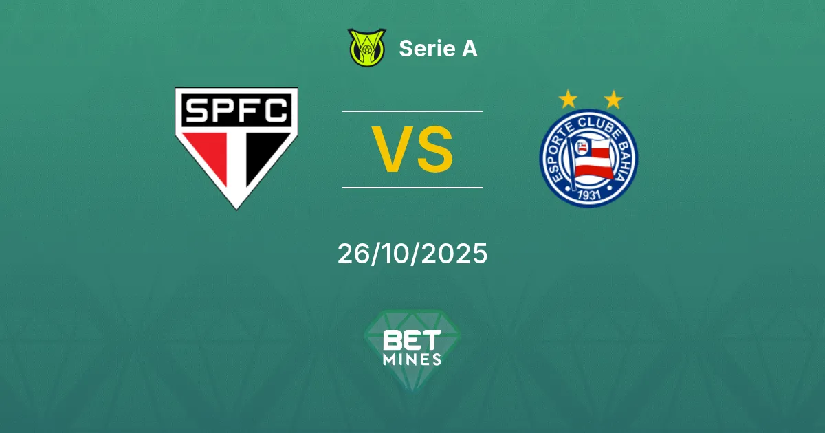 São Paulo vs Bahia Prediction: Match Preview and Analysis | Serie A 26-10-2025