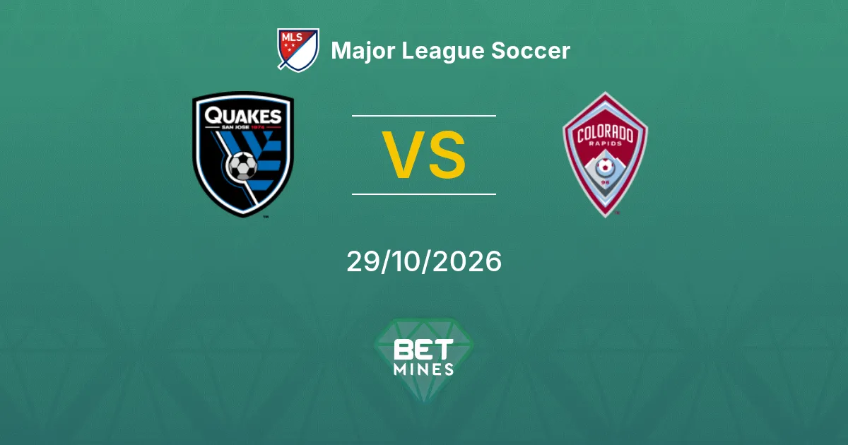 Palpite SJ Earthquakes x Colorado Rapids: prévia e análise da partida | Major League Soccer 29-10-2026
