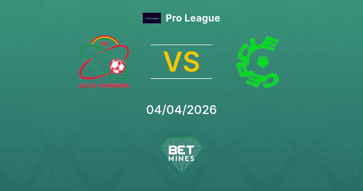 Zulte-Waregem vs Cercle Brugge Pronóstico: Previa y Análisis del Partido | Pro League 04-04-2026