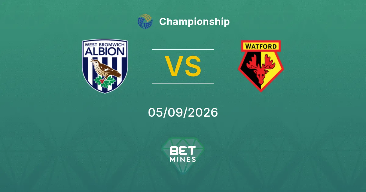 West Bromwich Albion vs Watford Prediction: Match Preview and Analysis | Championship 05-09-2026