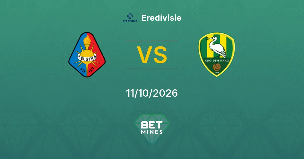 Telstar vs ADO Den Haag Prediction: Match Preview and Analysis | Eredivisie 11-10-2026