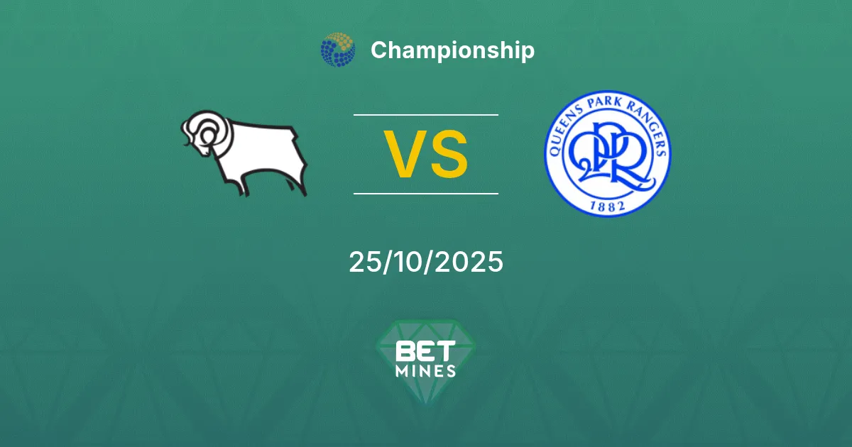 Derby County vs Queens Park Rangers Pronostico: Anteprima e Analisi della Partita | Championship 25-10-2025