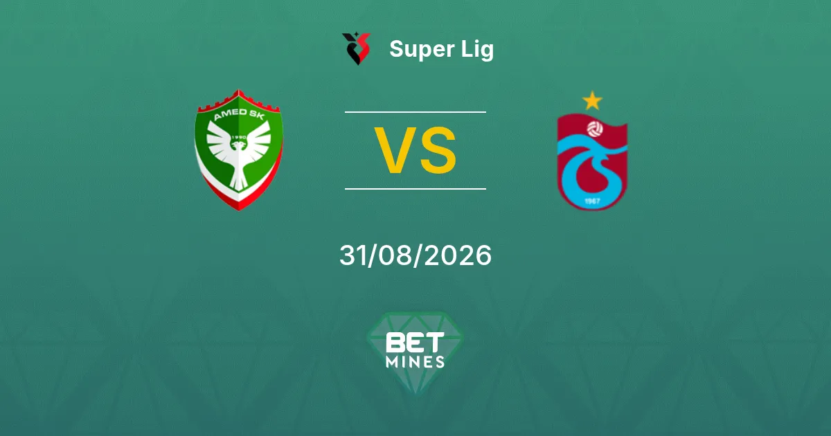 Pronostico Amed SK vs Trabzonspor: Anteprima e Analisi della Partita | Super Lig 31-08-2026
