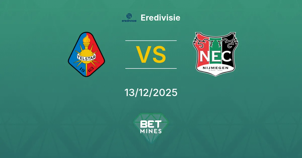 Telstar vs NEC Nijmegen Pronostico: Anteprima e Analisi della Partita | Eredivisie 13-12-2025