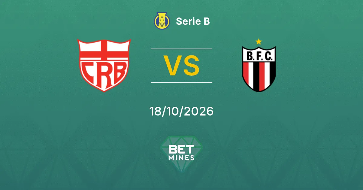 CRB x Botafogo SP Palpite: Prévia e análise da partida | Série B 18-10-2026