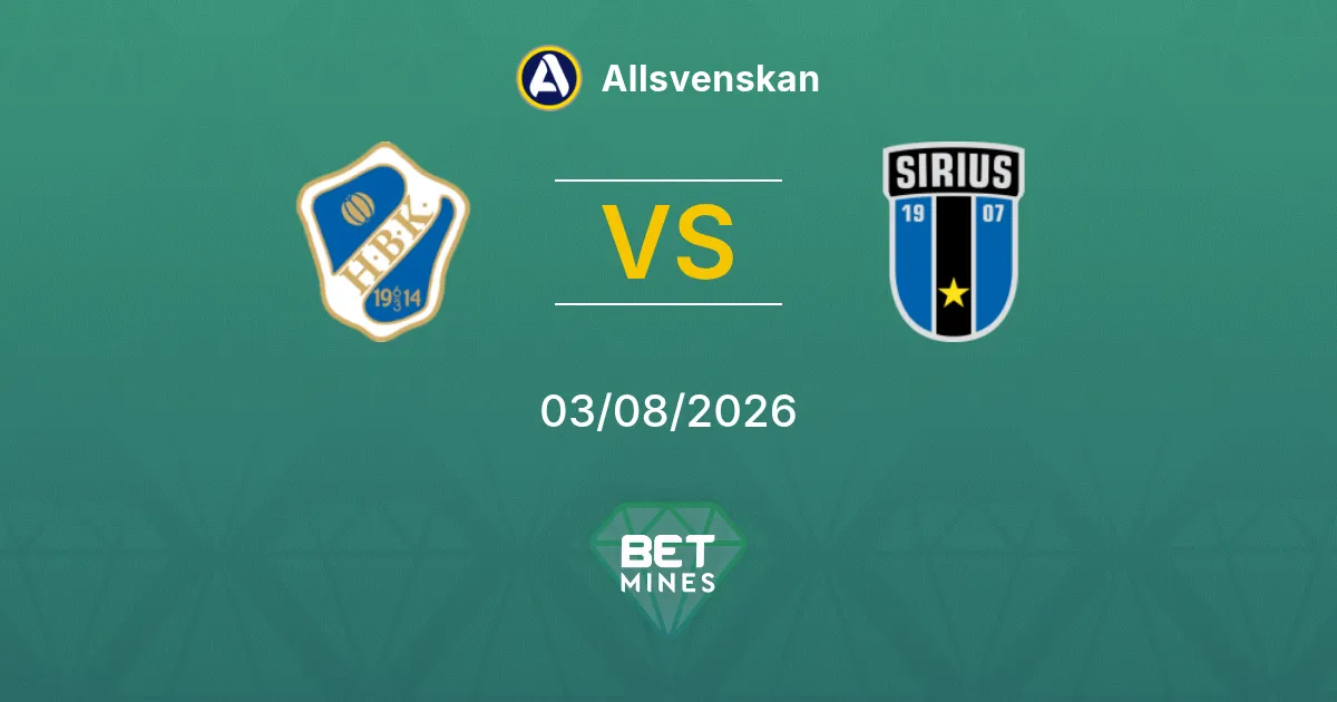 Palpite Halmstad x Sirius: Prévia e análise da partida | Allsvenskan 03-08-2026