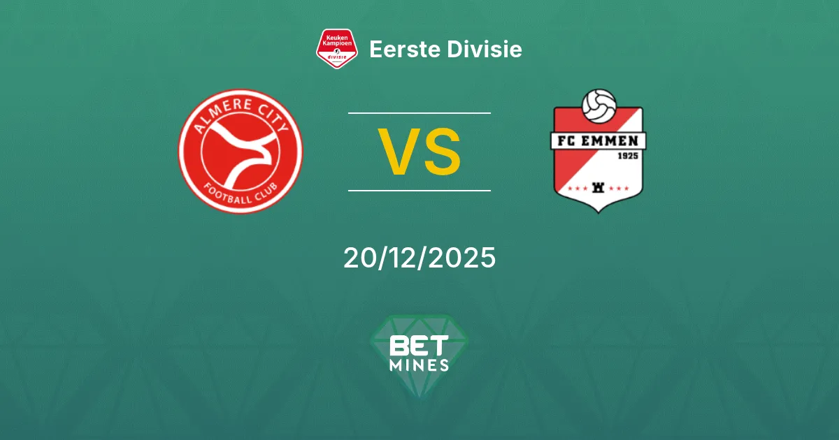 Almere City vs FC Emmen Pronostico: Anteprima e Analisi della Partita | Eerste Divisie 20-12-2025