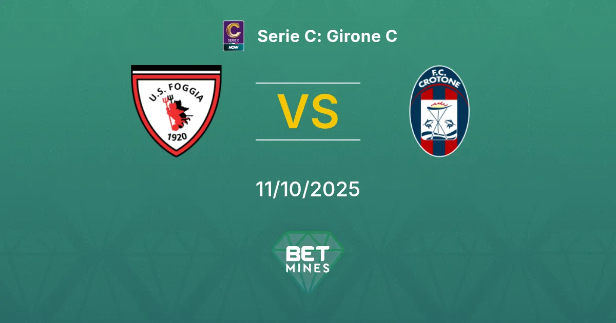 Foggia vs Crotone Pronostico: Anteprima e Analisi della Partita | Serie C: Girone C 11-10-2025