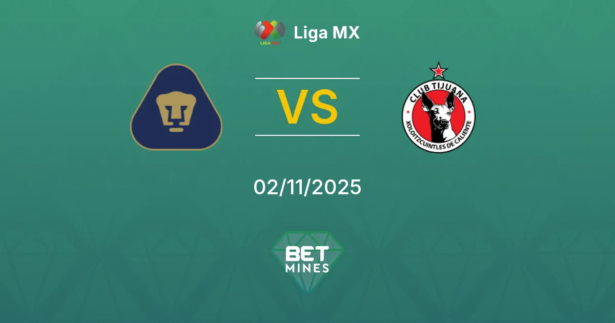 Pumas UNAM vs Tijuana Prediction: Match Preview and Analysis | Liga MX 02-11-2025