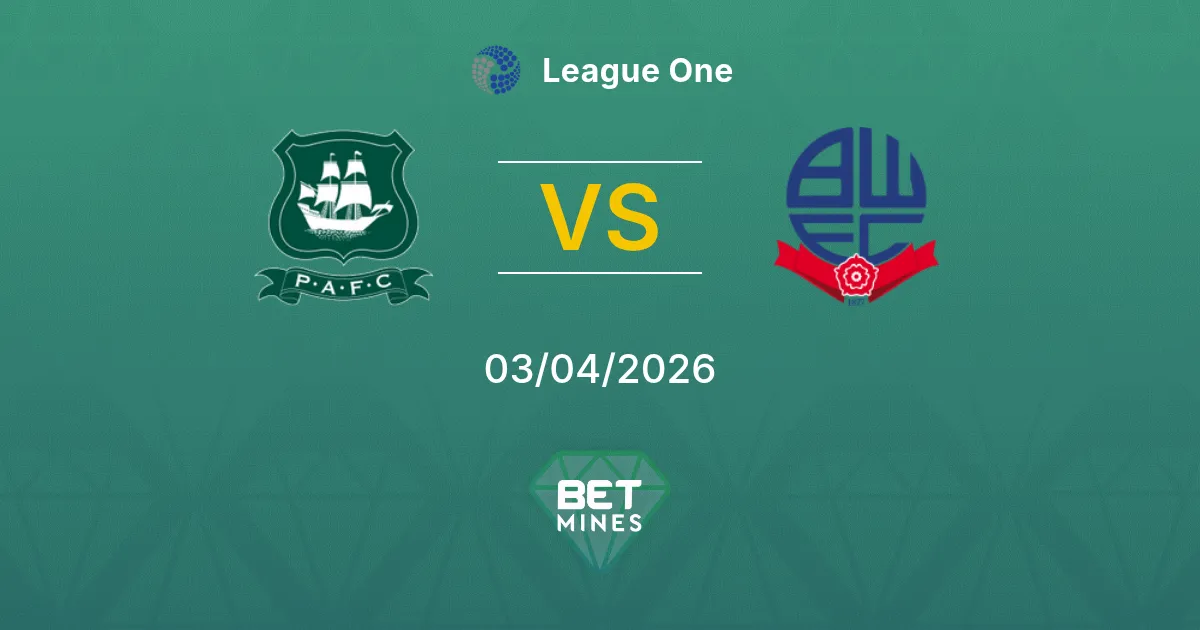 Plymouth Argyle vs Bolton Wanderers Prediction: Match Preview and Analysis | League One 03-04-2026