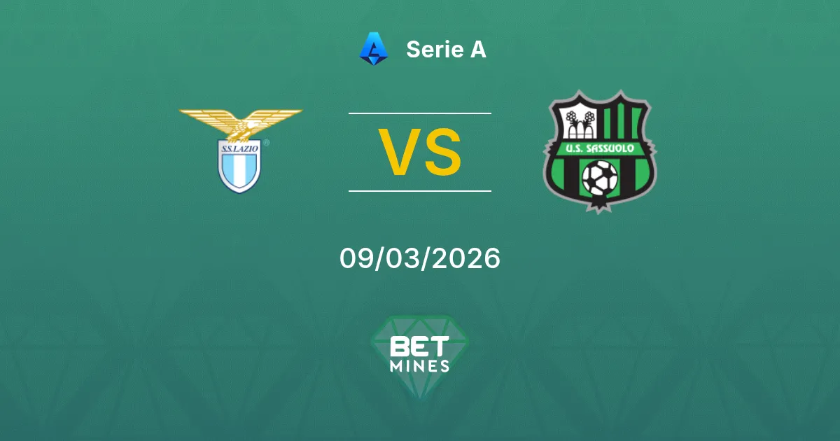 Lazio x Sassuolo Palpite: Prévia e Análise da Partida | Série A 09-03-2026