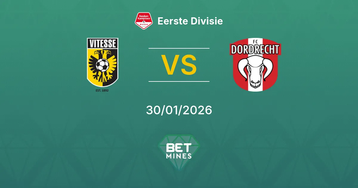 Vitesse vs FC Dordrecht Prediction: Match Preview and Analysis | Eerste Divisie 30-01-2026