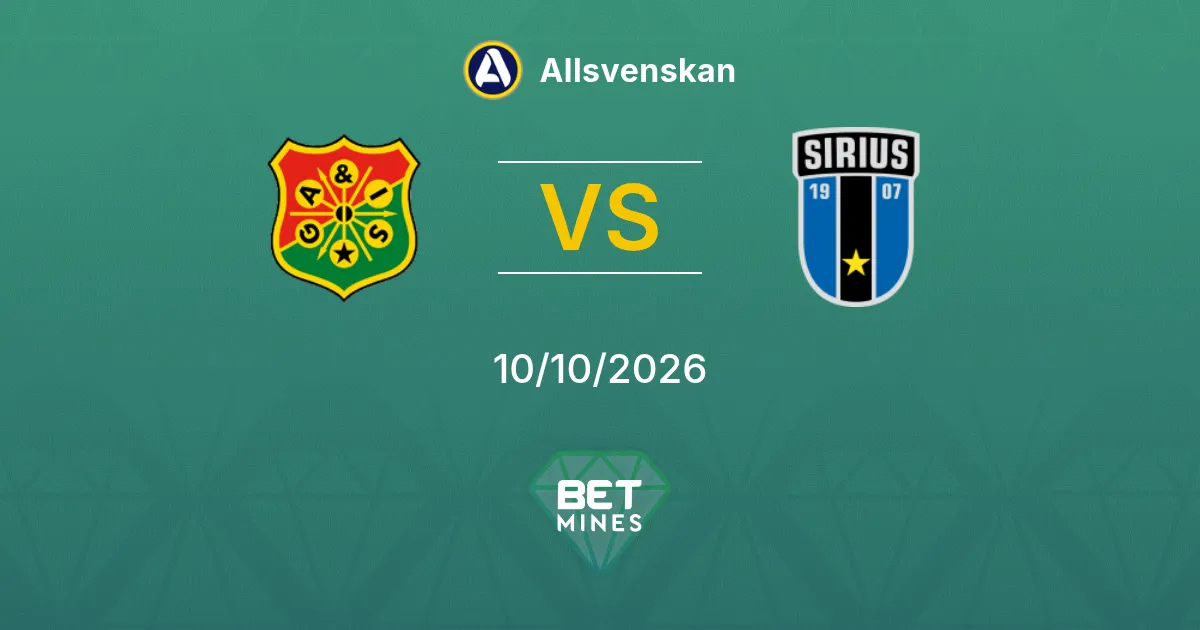 GAIS vs Sirius Prediction: Match Preview and Analysis | Allsvenskan 10-10-2026