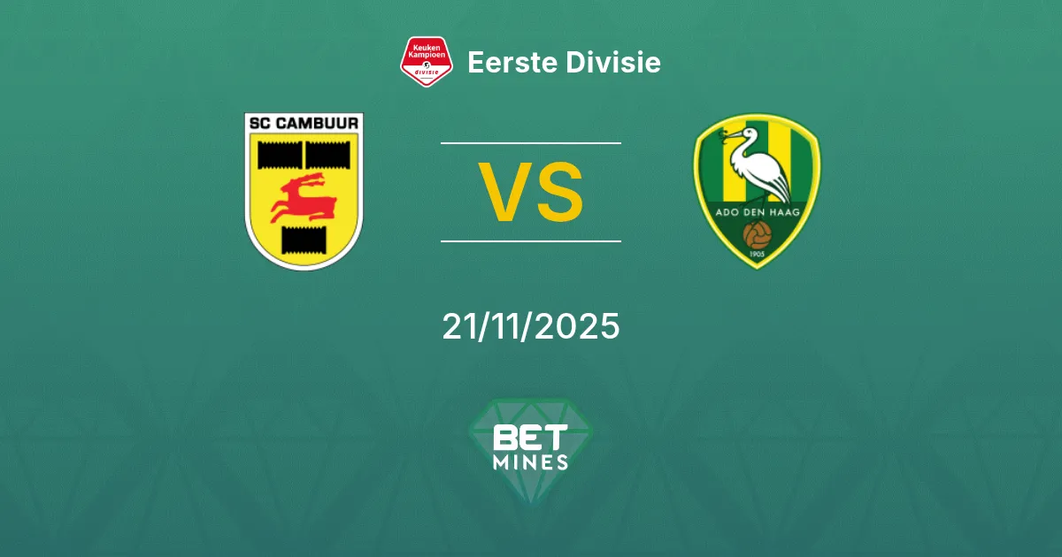 SC Cambuur vs ADO Den Haag Pronóstico: Previa y Análisis del Partido | Eerste Divisie 21-11-2025