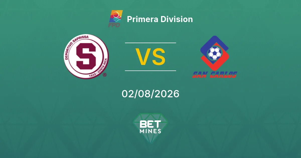 Deportivo Saprissa vs San Carlos Pronostic : Aperçu et analyse du match | Primera Division 02-08-2026