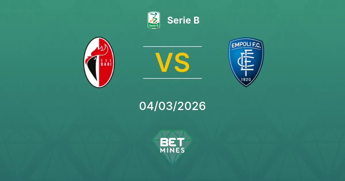 Bari 1908 vs Empoli Prediction: Match Preview and Analysis | Serie B 04-03-2026