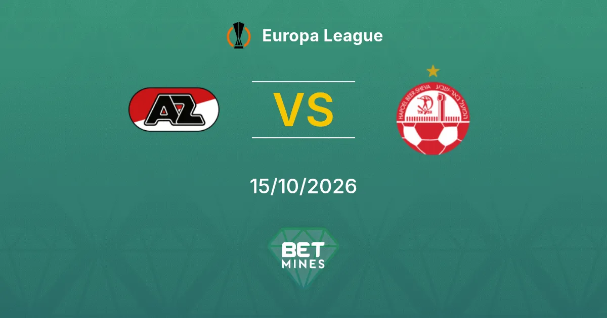 AZ Alkmaar x Hapoel Be'er Sheva Palpite: prévia e análise da partida | Europa League 15-10-2026
