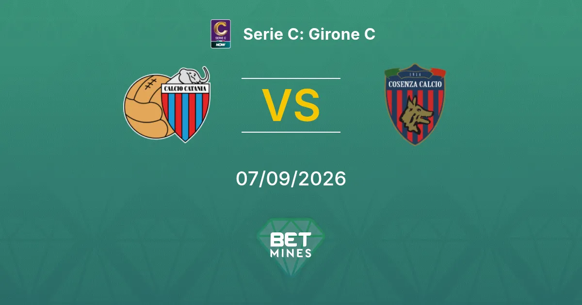 Pronostic Catania vs Cosenza : Aperçu et Analyse du Match | Serie C : Girone C 07-09-2026