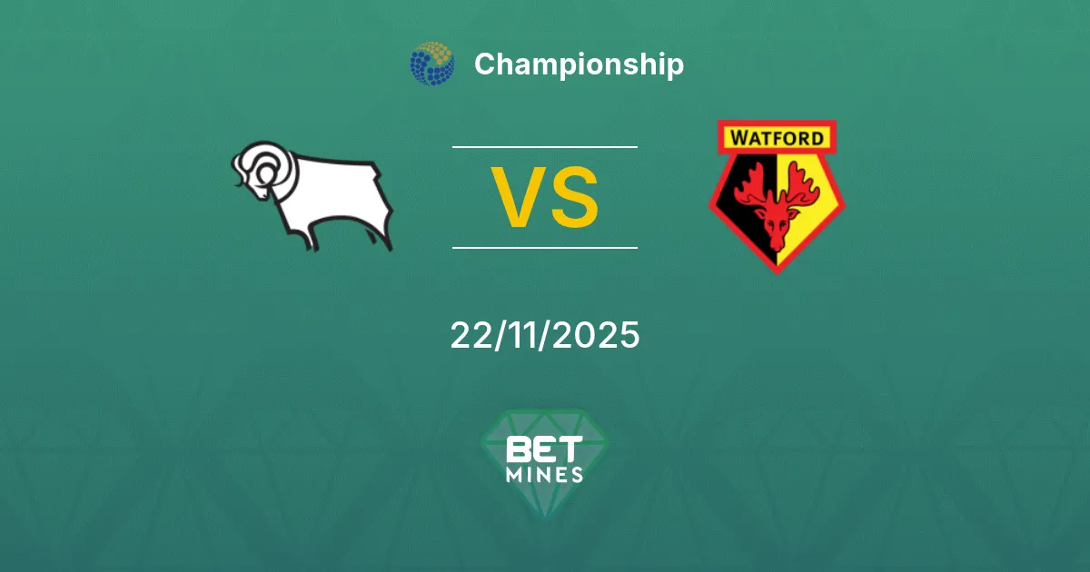 Derby County vs Watford Prediction: Match Preview and Analysis | Championship 22-11-2025