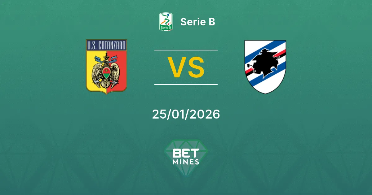 Catanzaro vs Sampdoria Prediction: Match Preview and Analysis | Serie B 25-01-2026
