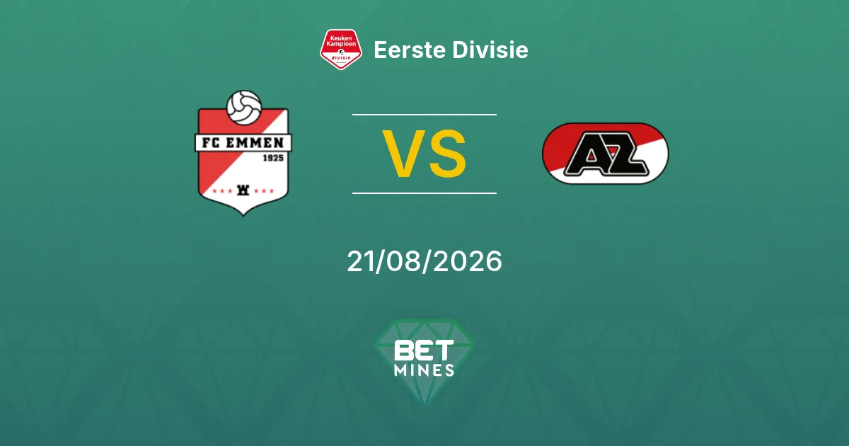 FC Emmen vs Jong AZ Pronostic : Aperçu et Analyse du Match | Eerste Divisie 21-08-2026