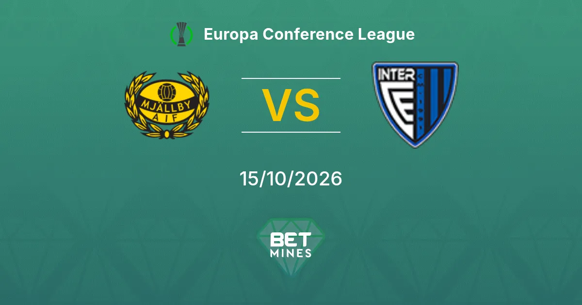 Mjällby x Inter Club d'Escaldes Palpite: prévia e análise da partida | Europa Conference League 15-10-2026