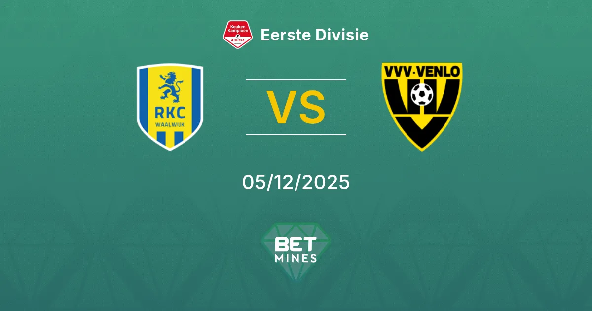 RKC Waalwijk vs VVV-Venlo Prediction: Match Preview and Analysis | Eerste Divisie 05-12-2025