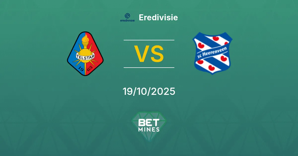 Telstar vs SC Heerenveen Pronostico: Anteprima e Analisi della Partita | Eredivisie 19-10-2025