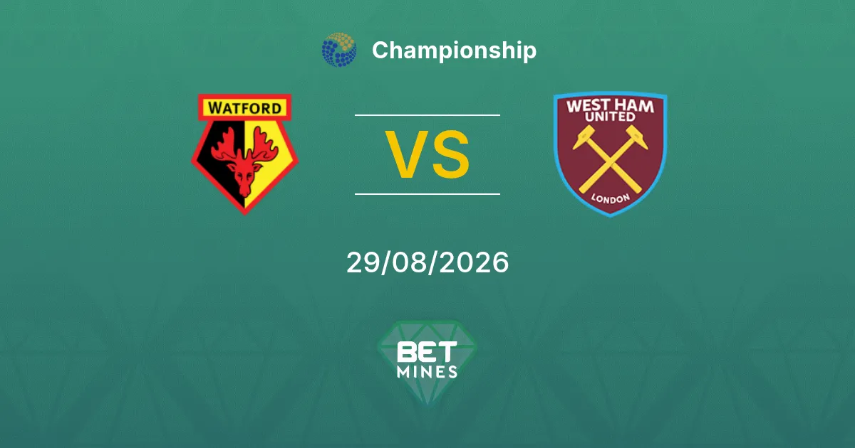 Palpite Watford x West Ham United: Prévia e Análise da Partida | Championship 29-08-2026