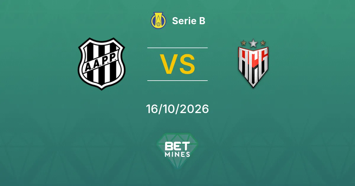Ponte Preta x Atlético GO Palpite: Prévia e análise da partida | Série B 16-10-2026