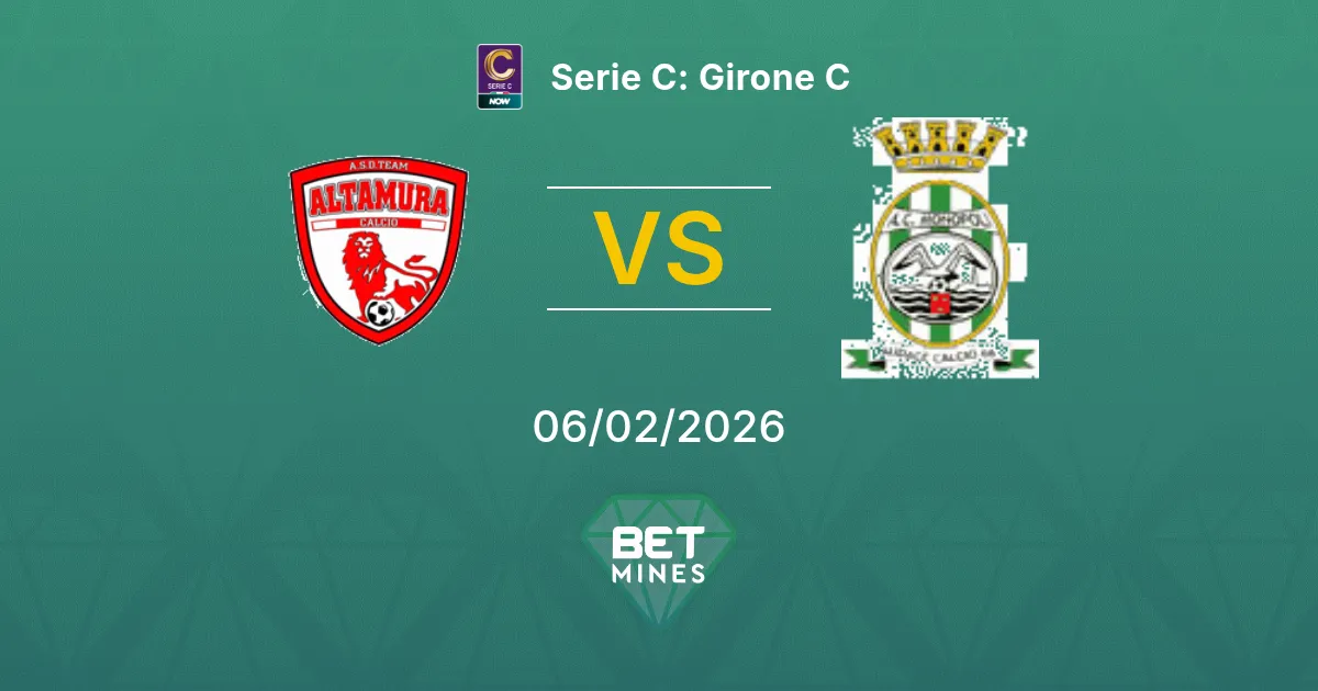 Team Altamura vs Monopoli Prediction: Match Preview and Analysis | Serie C: Girone C 06-02-2026