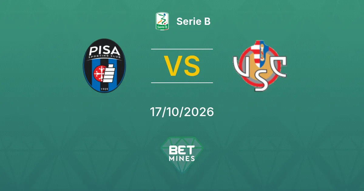Pisa vs Cremonese Pronostic : présentation et analyse du match | Serie B 17-10-2026