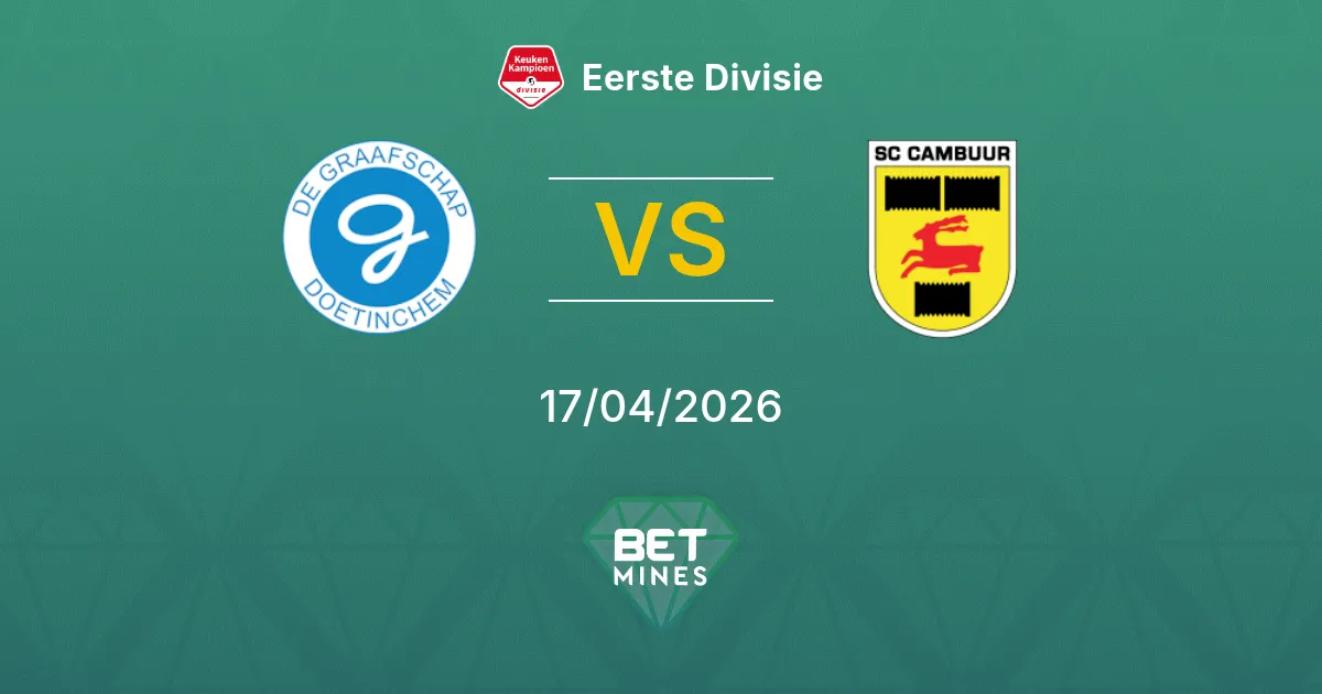 De Graafschap vs SC Cambuur Pronóstico: Previa y Análisis del Partido | Eerste Divisie 17-04-2026