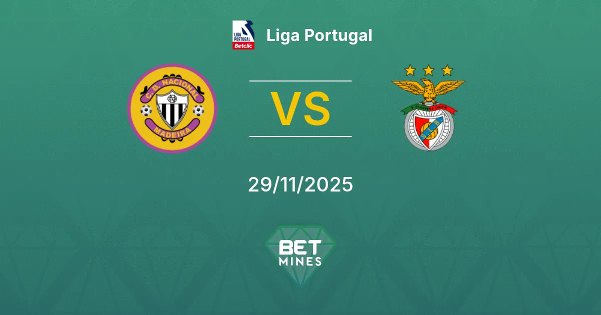 Nacional vs Benfica Prediction: Match Preview and Analysis | Liga Portugal 29-11-2025