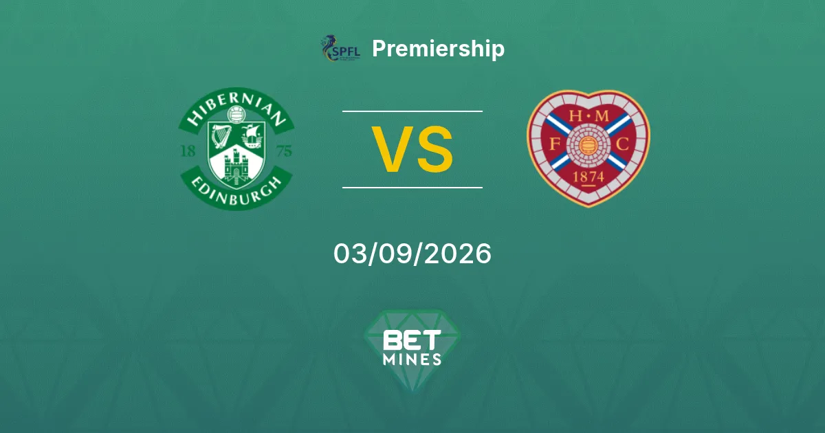 Palpite Hibernian x Hearts: Prévia e análise da partida | Premiership 03-09-2026