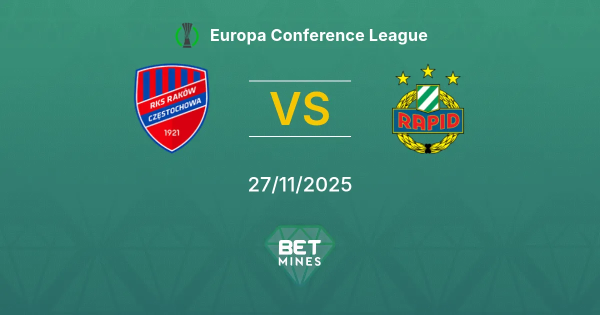 Raków Częstochowa vs SK Rapid Prediction: Match Preview and Analysis | Europa Conference League 27-11-2025