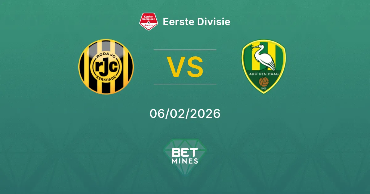 Roda JC Kerkrade vs ADO Den Haag Prediction: Match Preview and Analysis | Eerste Divisie 06-02-2026