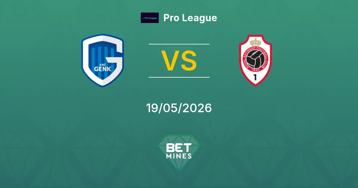 Genk x Antwerp Palpite: Prévia e Análise da Partida | Pro League 19-05-2026