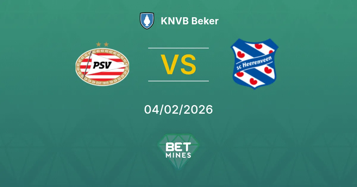 PSV vs SC Heerenveen Prediction: Match Preview and Analysis | KNVB Beker 04-02-2026