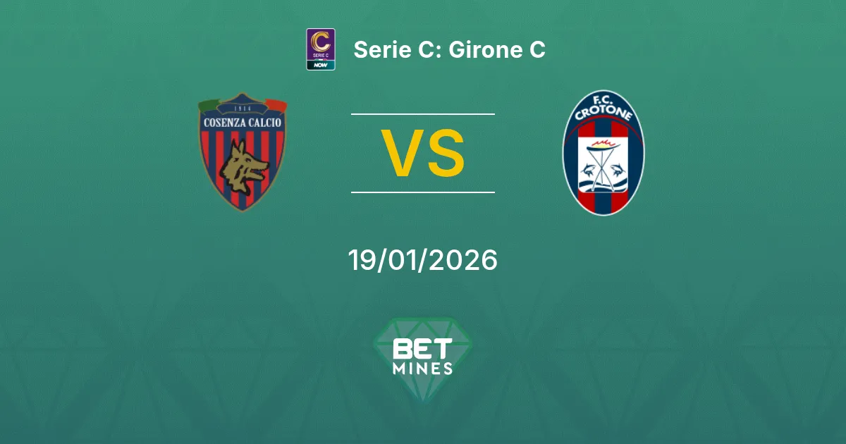 Cosenza vs Crotone Prediction: Match Preview and Analysis | Serie C: Girone C 19-01-2026