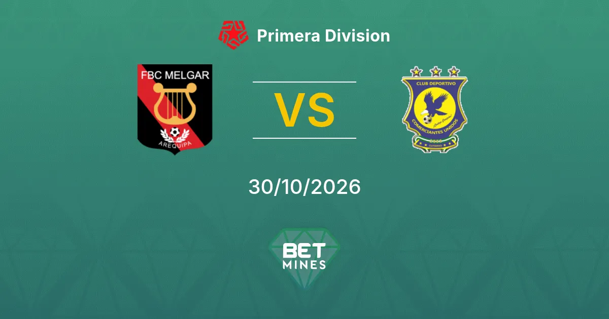 Melgar x Comerciantes Unidos Palpite: prévia e análise da partida | Primera División 30-10-2026