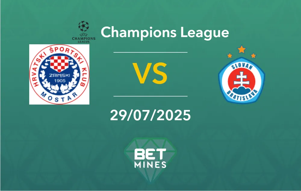 Zrinjski vs Slovan Bratislava Prediction: Match Preview and Analysis | UEFA Champions League – Qualifying, Second Round