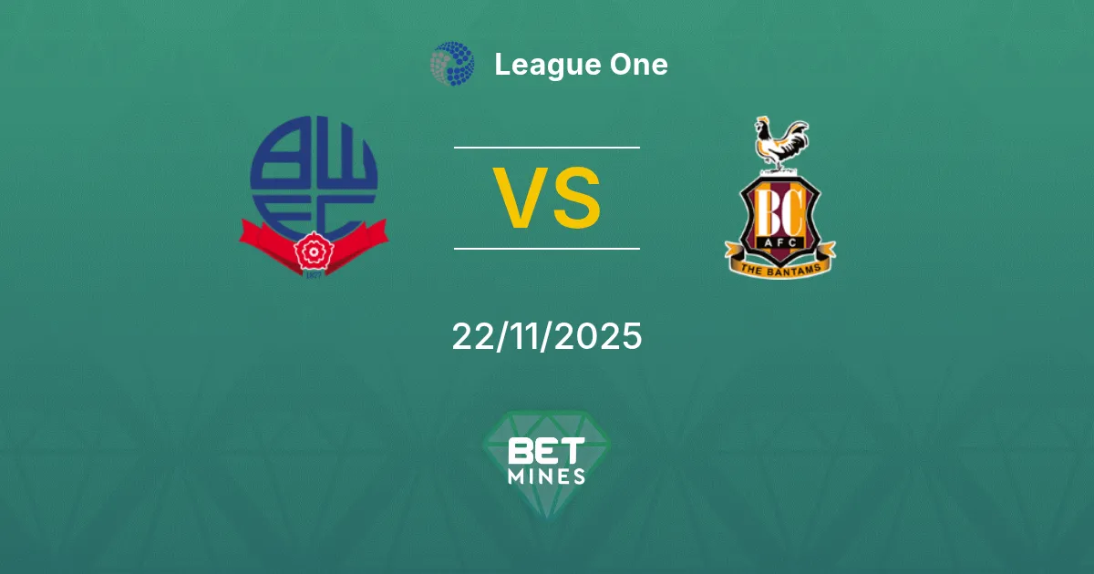 Bolton Wanderers vs Bradford City Prediction: Match Preview and Analysis | League One 22-11-2025