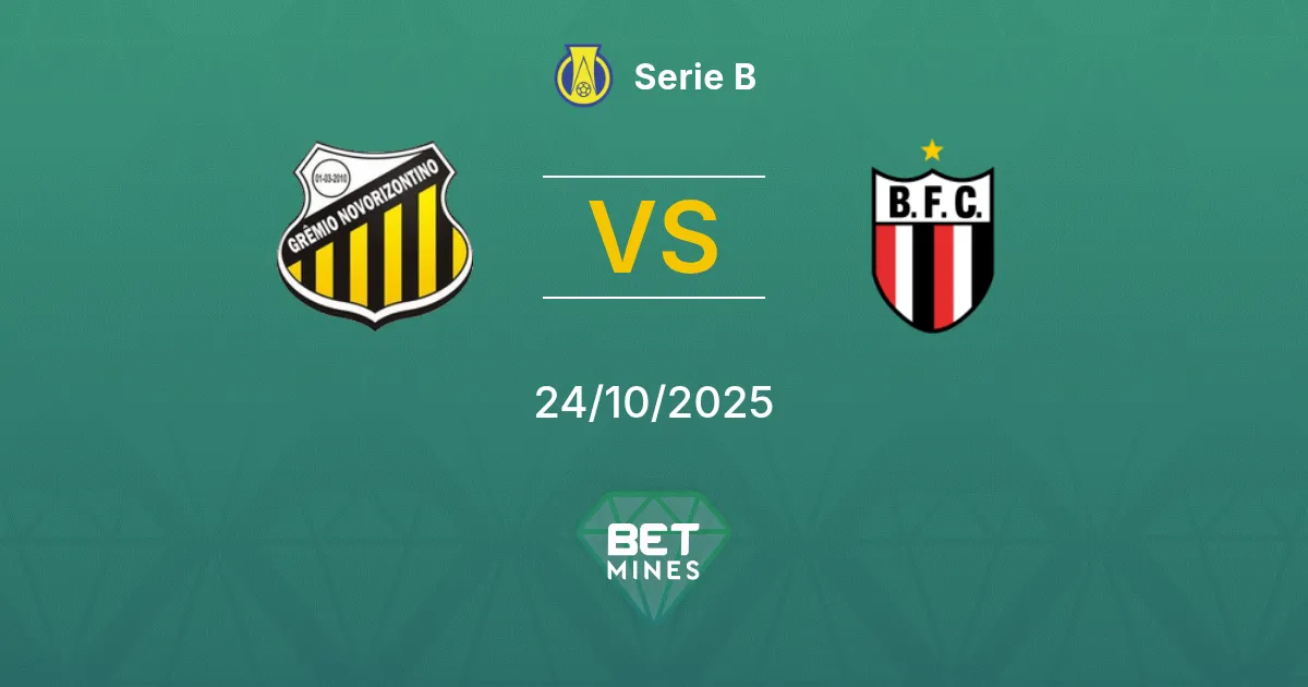 Novorizontino vs Botafogo SP Prediction: Match Preview and Analysis | Serie B 24-10-2025