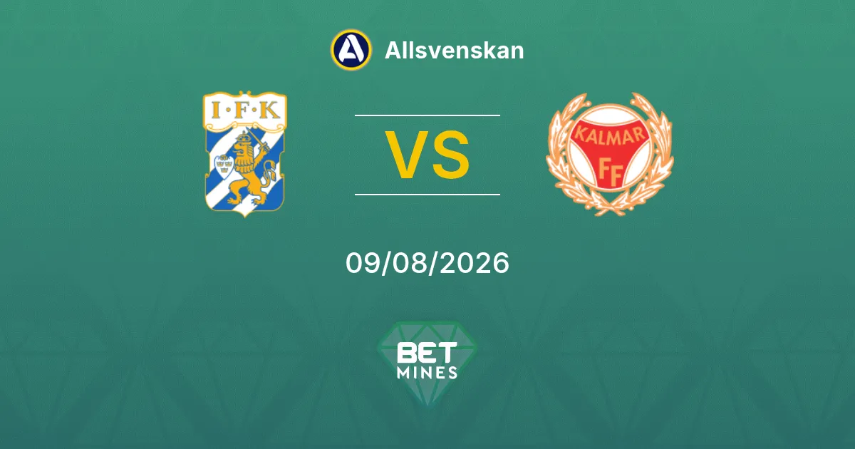 Palpite IFK Göteborg x Kalmar: Prévia e análise da partida | Allsvenskan 09-08-2026