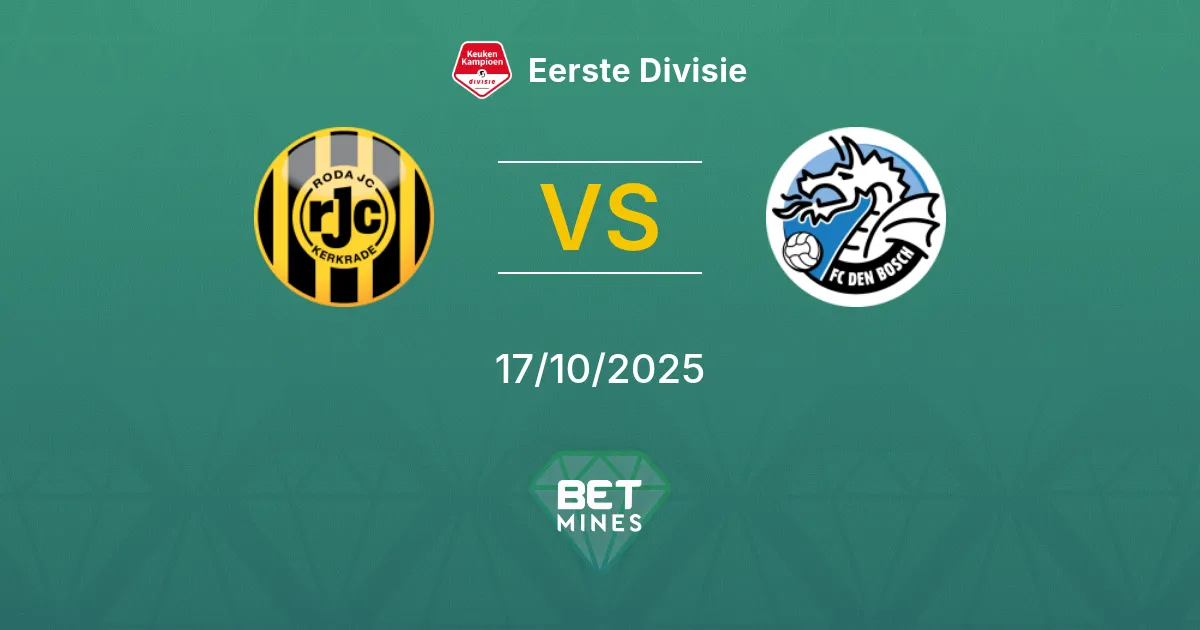 Roda JC Kerkrade vs FC Den Bosch Pronostico: Anteprima e Analisi della Partita | Eerste Divisie 17-10-2025